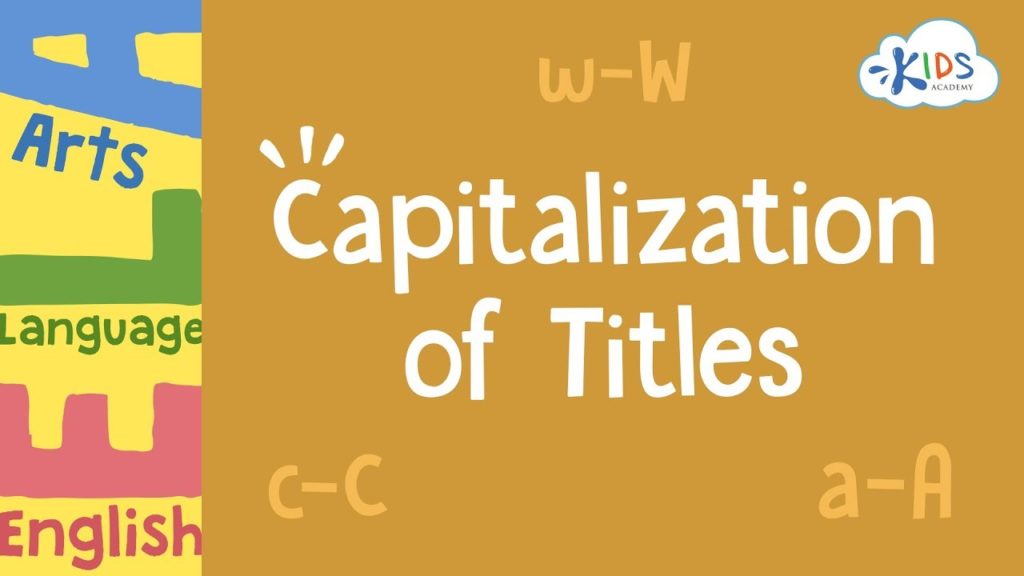Capitalization in Titles