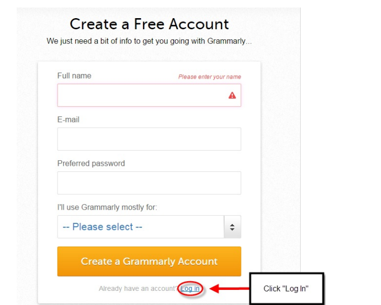 create account