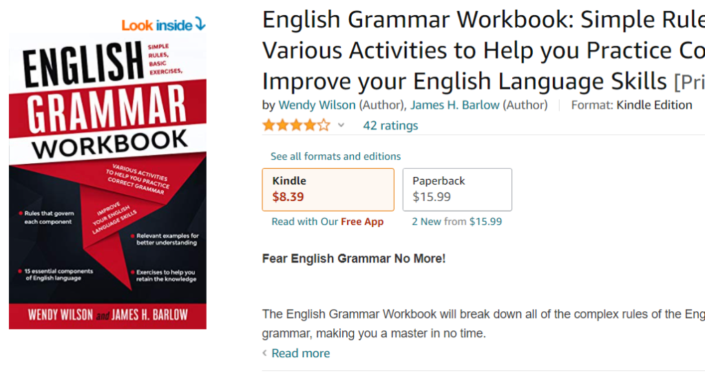 English Grammar Workbook by Wendy Wilson and James H. Barlow pdf