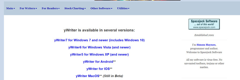 ywriter software