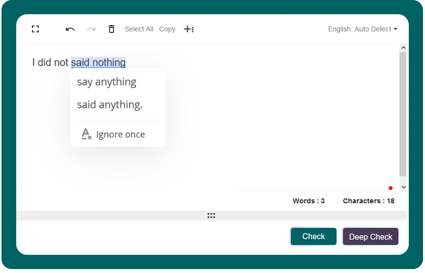 Poem Corrector English
